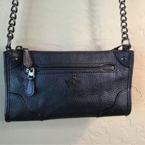 🦋Coach Mickie CrossBody Leather Blue Pearlized Bag